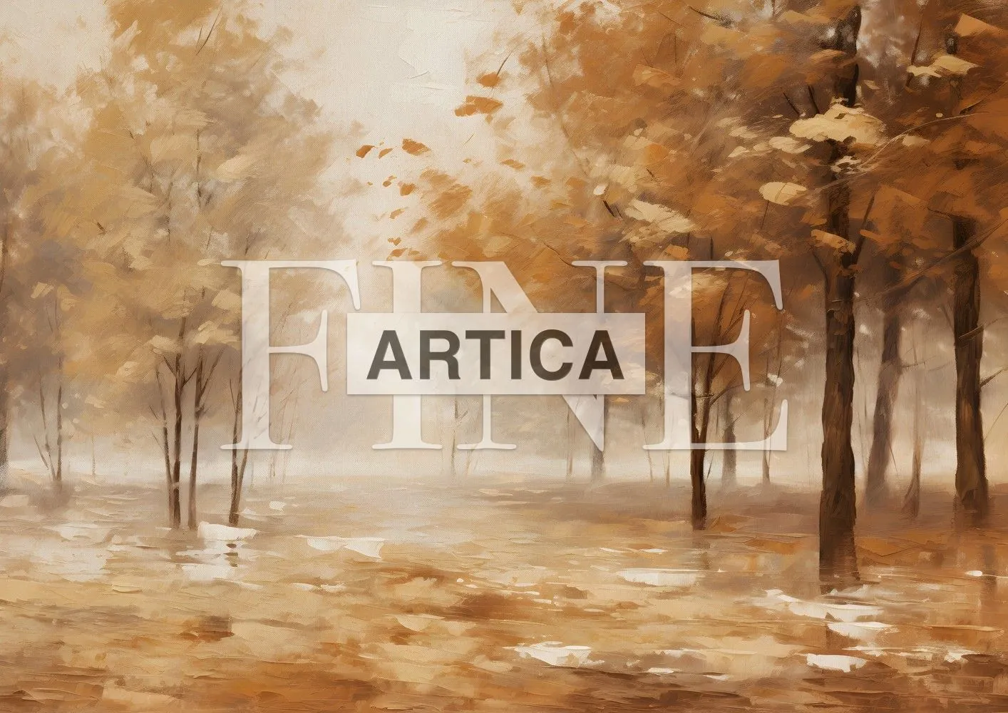 Amber Whisper: A Tranquil Autumn Morning