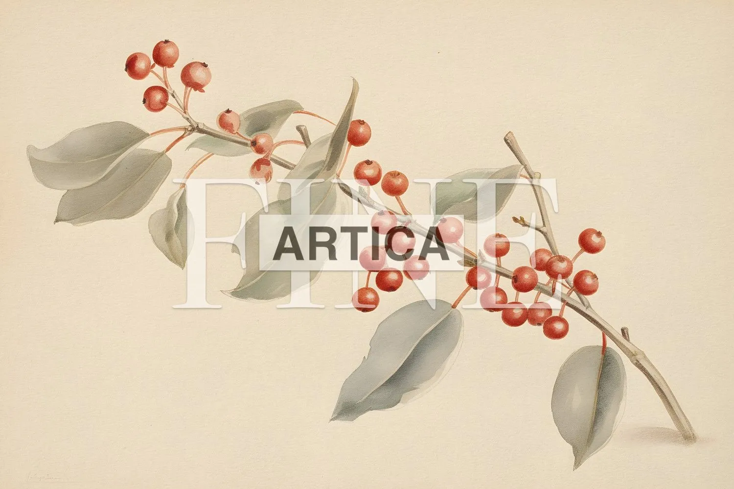 Berry Study in Vermilion