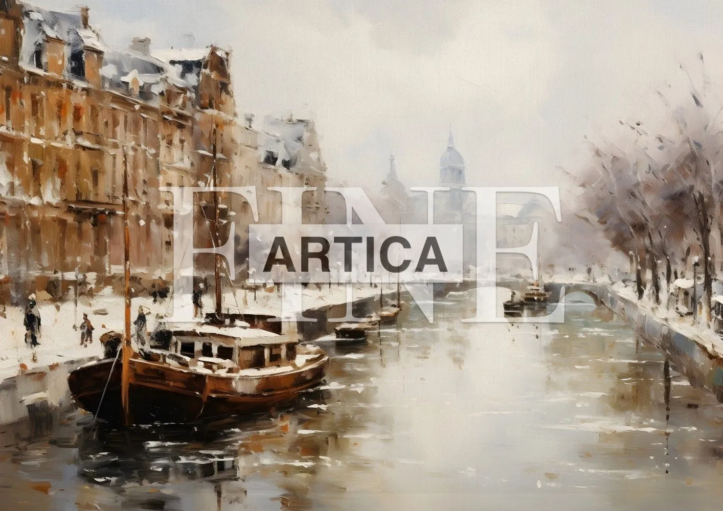 Winter's Embrace on the River