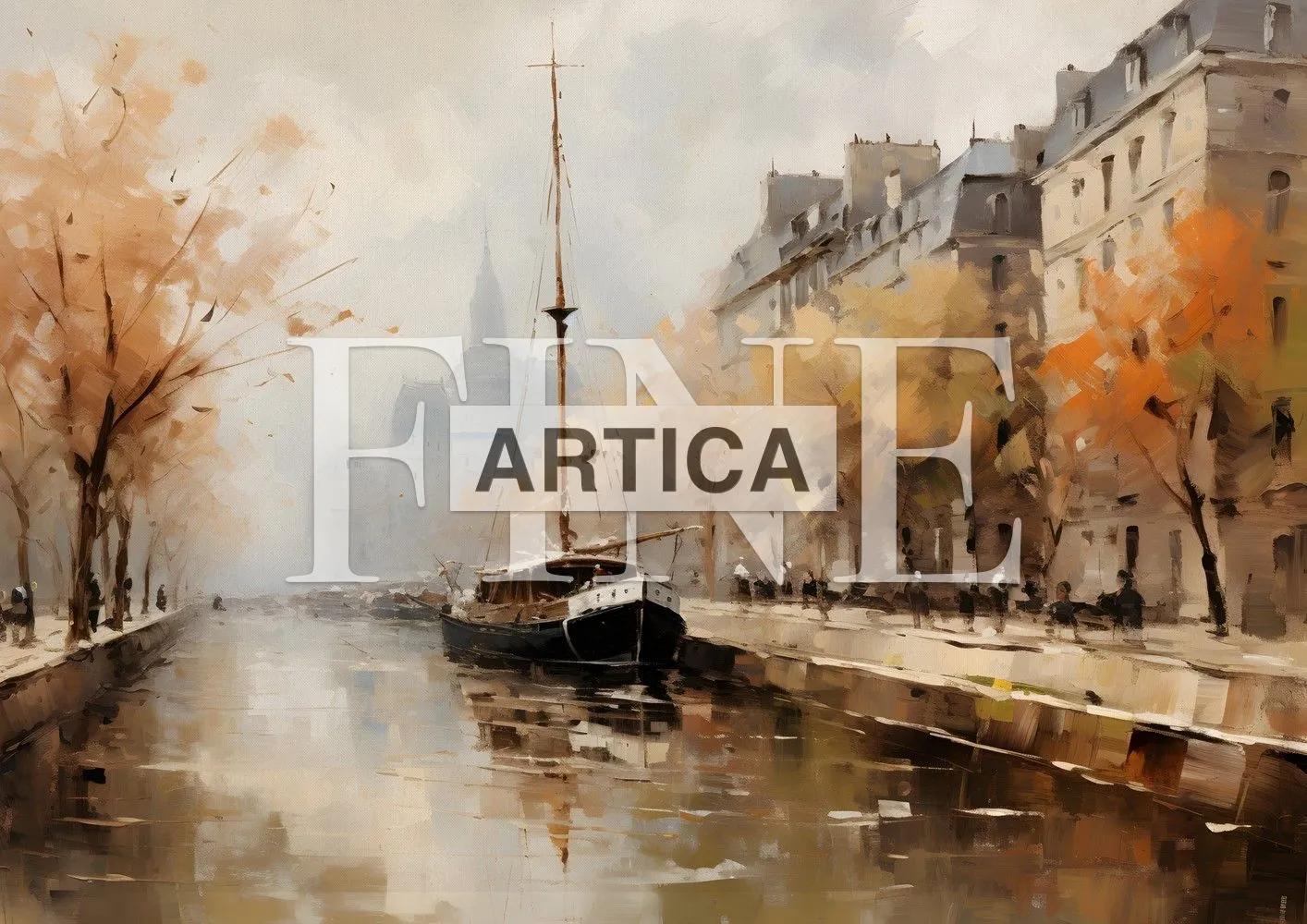 Parisian Whisper: Misty Morning by the River