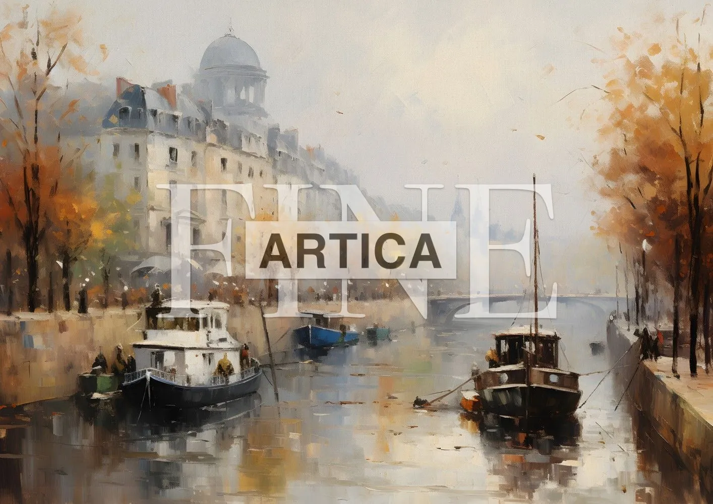 Golden Hues of Paris: Reflections by the Seine