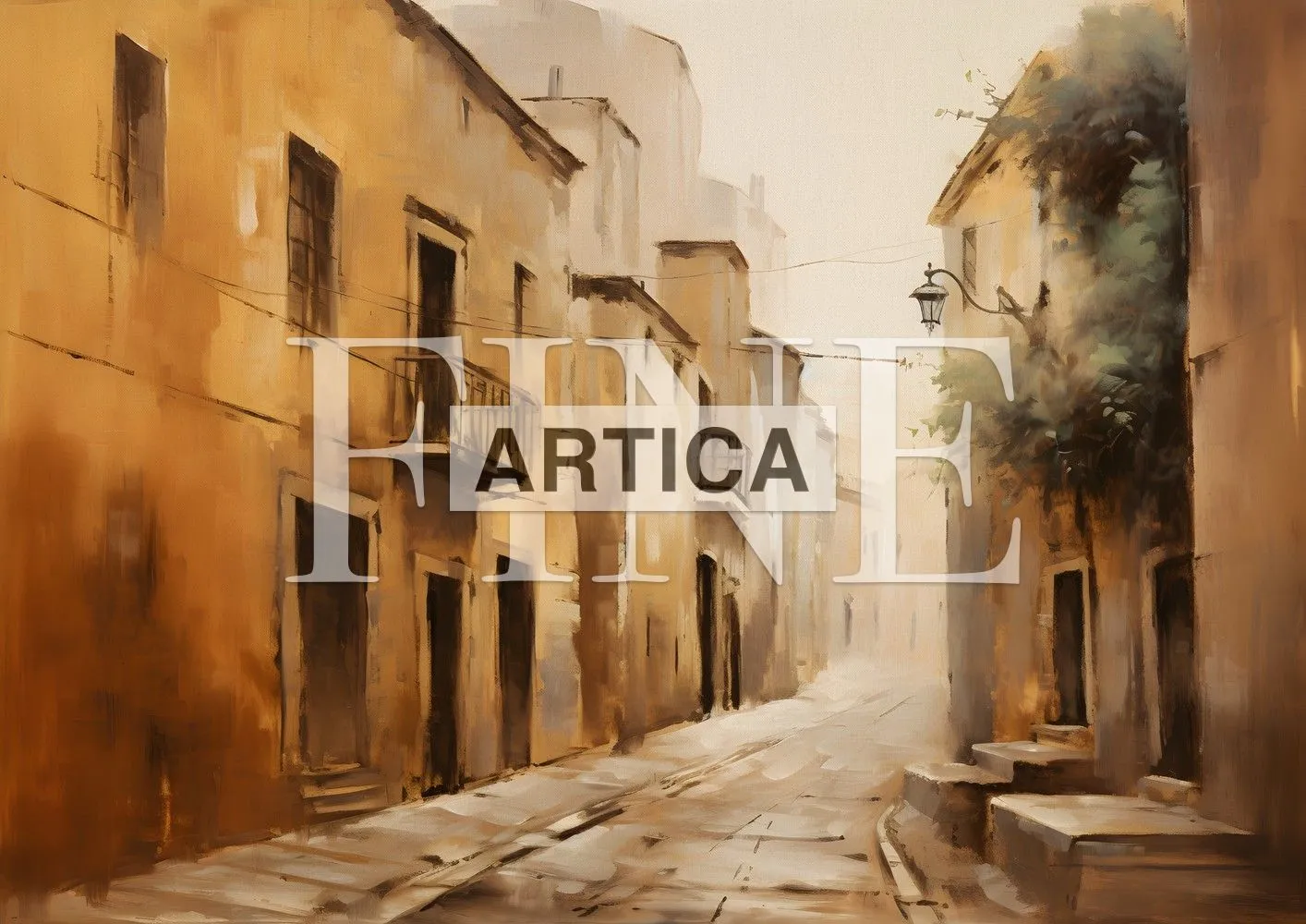 Morning Glow on Old Town Street