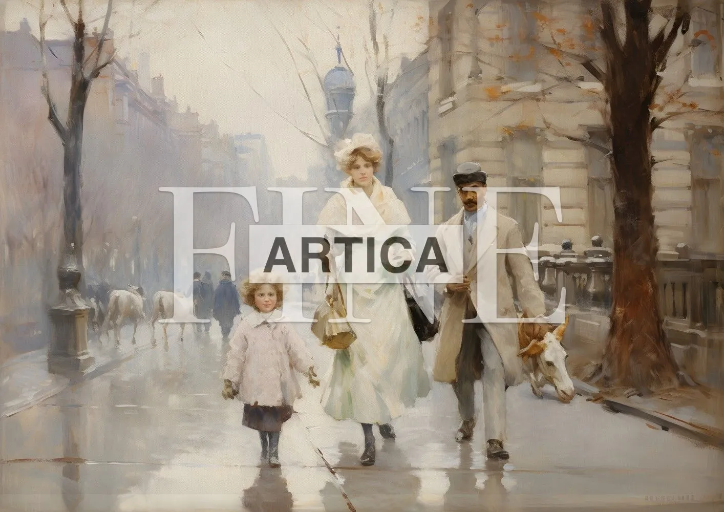 A Morning Walk: Elegance Amidst the Urban Mist