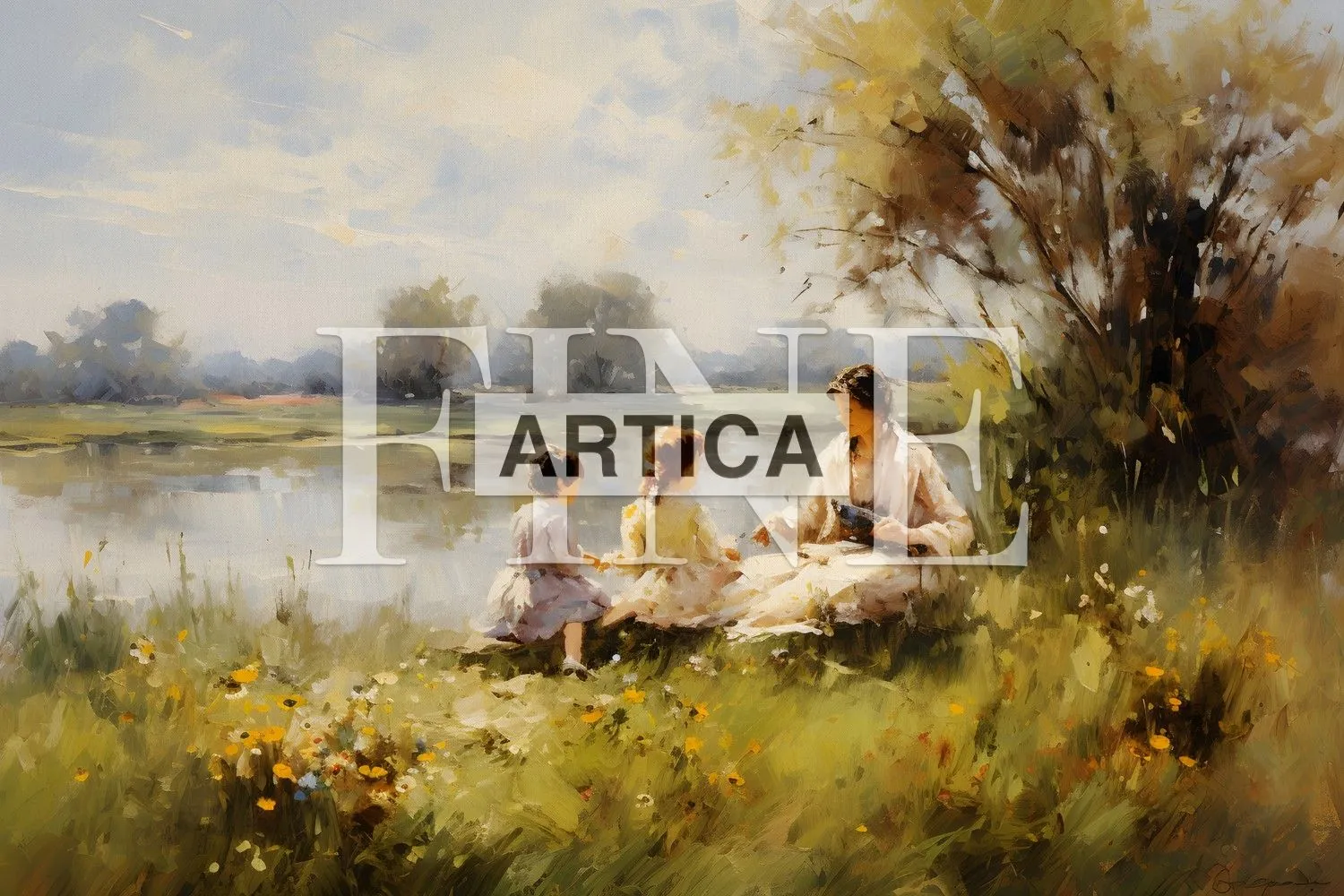 Idyllic Afternoon: Lakeside Leisure