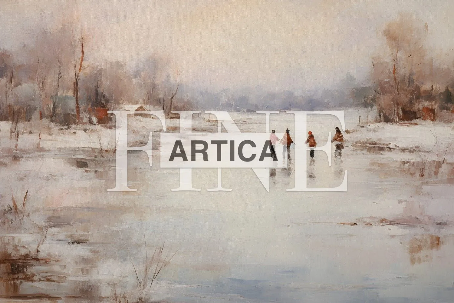 Winter's Delicate Dance: Skaters on the Thaw